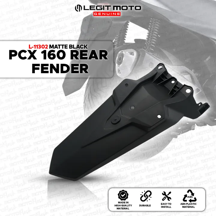 LEGITMOTO PCX 160 V1 REAR FENDER GARNISH COVER MATTE BLACK 11302 ...