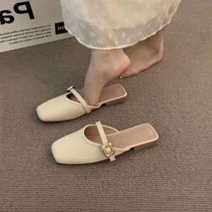 Roman Baotou Slippers Skirt Womens Outer 2024 Spring/Summer Spring/Summer New Arrival Shallow Mouth Explosion Korean Style Retro Mule Shoes