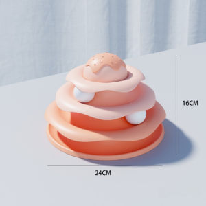 พร้อมส่ง ของเล่นแมว จานเสียงแมว รางบอล3ชั้น สามารถหมุนได้ 360 องศา