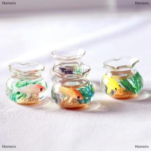 [COD] Homein Dollhouse Miniature Fish Tank Bowl Aquarium Doll House Home Ornament