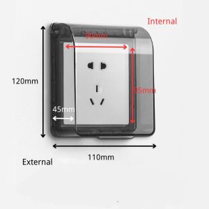 Heeman4u Single Double Triple Quadruple Socket Waterproof Box Switch Box Electric Protective Cover Bathroom DoorbellSingle Double Triple Quadruple soket kalis air kotak suis kotak elektrik perlindungan penutup pintu bilik mandi单双三联四联插座防水盒开关盒电动保护套浴室门铃