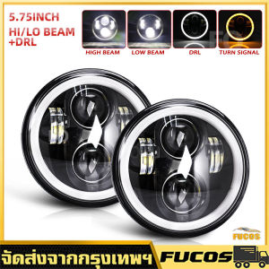 75 นิ้ว สีดำ Halo Angel Eyes ลัมบอน LED สำหรับ Harley Davidson สปอร์ตส์เทรด 883 500 750 5-3/4
