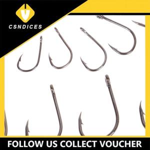 [Csndices] 100-500PCS Fishing Hooks Set High Carbon Steel Sharp Durable Barbed Fishhook Rock Fishing Equipment Gear Tackle Accessories
