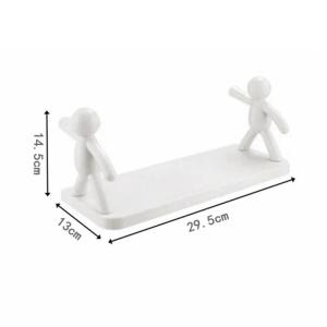 Wall Hanging Bathroom Storage Human Hook Rack Wall Shelf No punching for Ktichen Bathroom Organizer