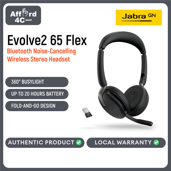 Noise Cancelling Jabra Evolve 65 Zoom Jabra Evolve2 65 Flex The