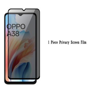 For OPPO A38 A58 A78 A98 5G 4G OppoA38 A 38 A 58 2023 Anti-Spy Private Tempered Glass Full Cover Screen Protector Anti Peek Privacy Film Protective Glass Anti Scratch 9H Hardness