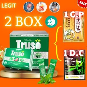 (COMBO TRUSO + SBG) Truso Herbal Detox Stomach Tablets - Anti-GERD Acid Reflux Relief Good Digestion Support
