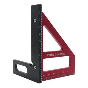 Nhiều chức năng thước kẻ góc phải với bề mặt chống xước phù hợp với kỹ thuật chế biến gỗ & các dự án thủ công