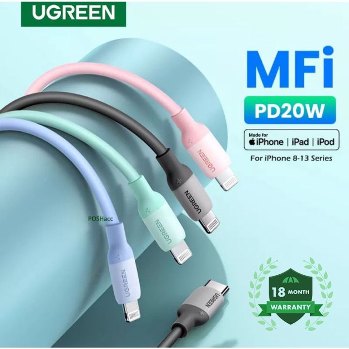 UGREEN Type-C to Lightning MFi Cable Liquid Silicone PD 20W FULL