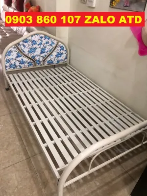 Giường ngủ sắt size đại rộng 1m6 rộng 1m8 dài 2m cho gia đình phòng trọ lắp ráp bình dương tphcm