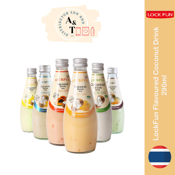 LockFun Flavoured Coconut Drink (290ml) 泰国原装进口 乐可芬 椰果椰汁饮料多口味果汁椰子水饮品 ...