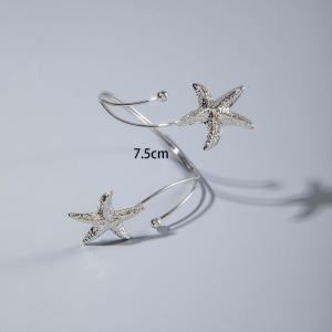 [fenggongshuode] Fashion Boho Metal Starfish Cuff Bracelet Bangle For Women Punk Summer Beach Travel Open Adjustable Arm Bracelet Jewelry