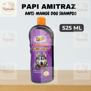 PAPI AMITRAZ ANTI MANGE DOG SHAMPOO FOR MEDIUM & LARGE DOGS 250ML/525ML