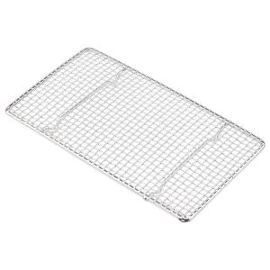 BADAM Stainless Steel Tempura Frying Net - Semicircular Round Oil Draining Rack for BBQ Air Fryer Durable