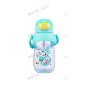 490ml 560ml Kids Water Bottle | ZOO Hedgehog Dinosaur Rabbit Lion Zebra Cookie | Long Strap Sling | Tritan BPA-free