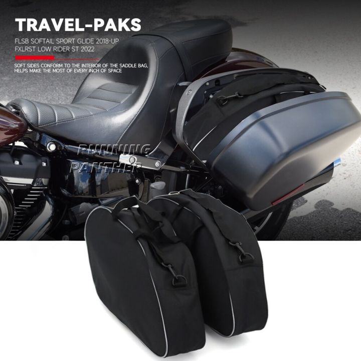 Motorcycle Saddle Bag Luggage Rack Liner Saddlebag For FLSB Softail ...