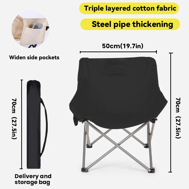 Camping Chair Heavy Duty Folding Chair Portable Outdoor Folding