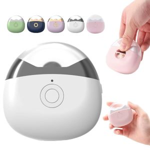 SHIRUI Di động Máy cắt móng điện USB-C có thể sạc lại Tiếng ồn thấp Máy cắt móng tay tự động  có đèn LED Máy đánh bóng móng tay Dụng cụ chăm sóc móng