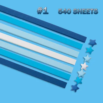 540 Sheets Star Origami Paper Lucky Stars Paper Strip Decoration Folding Paper DIY Arts Crafting
