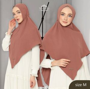 Khimar CLARA CRINKLE SIZE M Valenshaqueen Hijab Bergo Tali MINI Bahan Crinkle Airflow