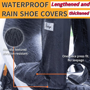 Rain Boot High Tube Waterproof And Anti Slip Mens And Womens Thickened Rain Shoe Cover
