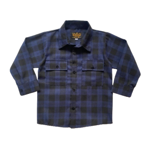 Zweckout Label Kemeja Anak Laki Laki 1 - 10 Tahun Flannel Lengan Panjang