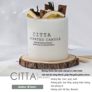 [KÈM ĐẾ] CITTA Nến Thơm Handmade Art Of The Forest Hương Thơm 4 Mùa Tự Nhiên Giúp Thư Giãn Khử Mùi Trang Trí Decor