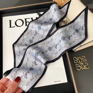 silk scarf for women New Artistic Floral twilly scarf for bags handle Silk scarves and accessories SP0506