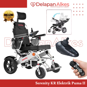 Serenity Kursi Roda Elektrik Lipat Portable Puma II Reclining Sandaran Otomatis Listrik Remot Puma 2