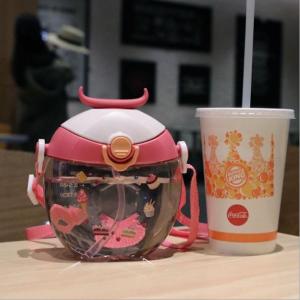 BOTOL MINUM 2 SISI KEPALA BERUANG 420ML 2 SEDOTAN (FREE STICKER LUCU)