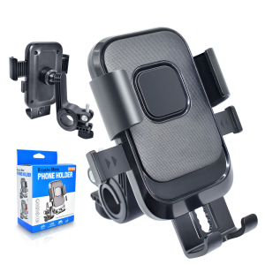 Motorcycle Phone Holder Bicycle Ride Navigation Stand 360 Degree Rotation Mirror Mount Bracket