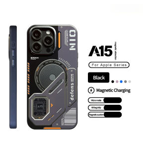 For  Matte Armor Magnetic Wireless Charging Case For iPhone 16 15 14 13 Pro Max Shockproof Protection Cover