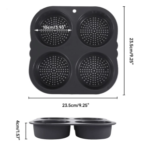 Cấp độ chuyên nghiệp bánh hamburger Bun Pan Silicone bánh hamburger Bun khuôn hoàn hảo cho bánh làm bằng tay và người yêu nhanh