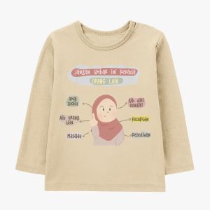 Kaos Anak Perempuan Lengan Panjang Edukasi Series Anak 1 - 14 Tahun