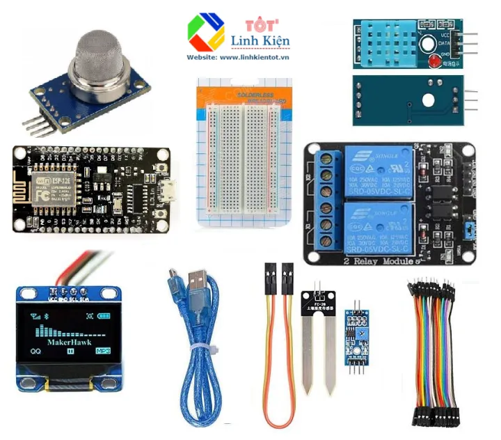 Bộ học tập Kit thu phát WiFi ESP8266 NodeMCU IoT cơ bản kèm code và ...