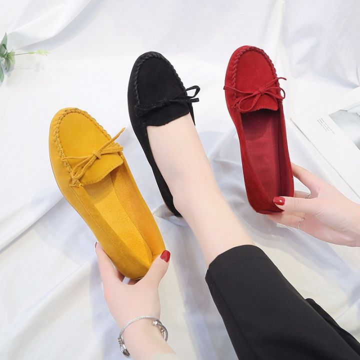 wtMei Moccasins Shoes Women Fashion Round Flat Bow Loafers Large Size Shoes  For Women Lazada PH