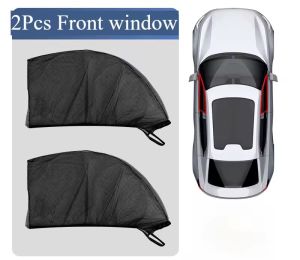 4PCS Car Window Sunshade Curtains Repellent Mosquito Mesh Net Car Anti-Mosquito Side Window UV Protect Breathable Sun Visor Cover