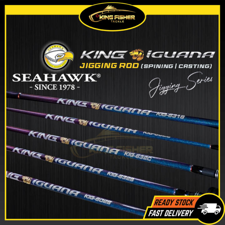 KFT SEAHAWK King Iguana Solid Carbon Jigging Spinning Casting
