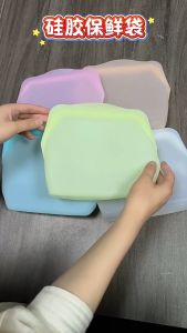Food Grade Silicone Food Storage Bag Reusable Leakproof High Temp Freezer Microwave Safe Beg Simpan Makanan