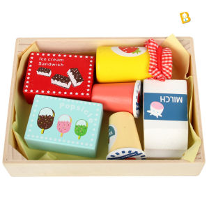 BabyBoss Wooden Magnetic Food Cutting Fruit Vegetable Food Toy Pretend Play Kitchen Set Wood Potong Buah Sayur Kayu