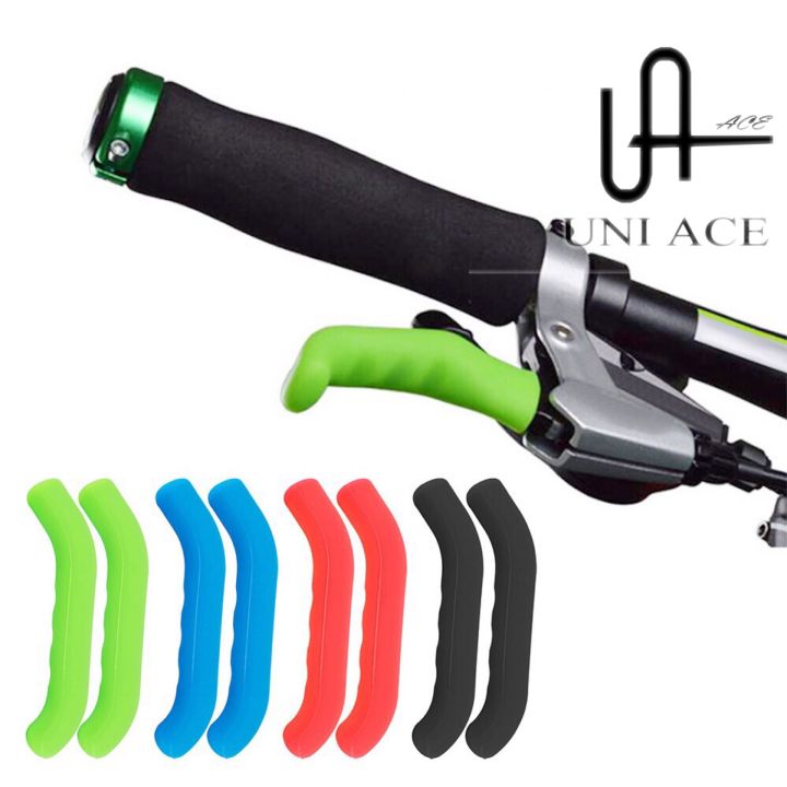 2PCS Silicone Bicycle Lever Grips Protectors Cover Sleeve MTB Bike UNI ...