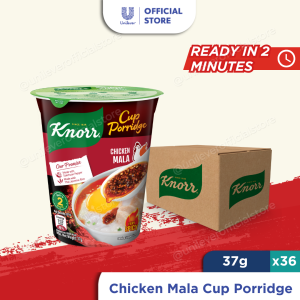 Bundle of 36 Knorr Instant Porridge Cup Chicken Mala 37g