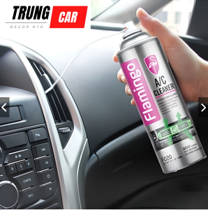 Bình xịt vệ sinh điều hòa xe ô tô A/C Cleaner Flamingo F020 - Làm sạch khử mùi TRUNGCAR