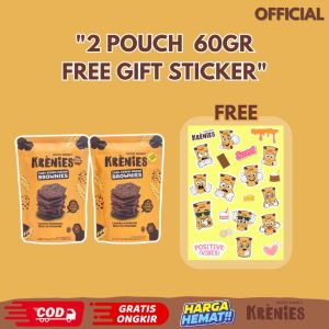 KRENIES (KREKERS BROWNIES) - CEMILAN BROWNIES CRISPY TWIN PACK 60OGR