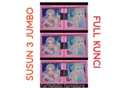 BESAR - LEMARI PAKAIAN JUMBO ORLANDO SUSUN 4 FULL RAK [MIAMIBOX]