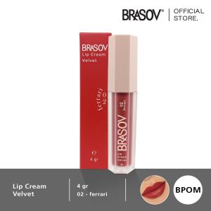 BRASOV Lip Cream Velvet 4 Gr 01 - 06 Lip Care Color Pigmented Pelembab Bibir BPOM CREAM-VLVET