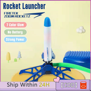 [Happy Shopping Time]✅Ready Stock✅Rocket Launcher Stomp Launch Toys with 3 LED Rockets Outdoor Family Games Foam Tipped Rockets Up to 100 Feet Birthday Gifts for Kids Sports Toys For Children 火箭发射器