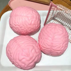 YRUQYS Simulated Brain Squishy Toy Moldable Slow Rising Fidget Toy Stress Ball TPR Squeeze Toy Halloween Gifts