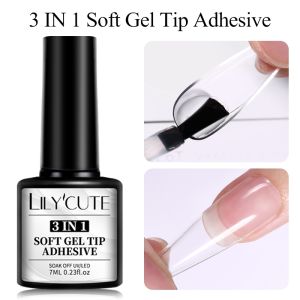 UR SUGAR LILYCUTE 3-IN-1 Soft Gel Tip Adhesive False Tips Nail Extension Nail Tips Adhesive Glue Gel Nail Design Tools 7ml