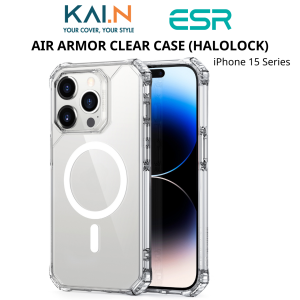 Ốp Lưng Hỗ Trợ Sạc Không Dây Từ Tính Dành Cho iPhone 15 Pro Max / iPhone 15 Pro ESR Air Armor Clear Case (HaloLock) - HÀNG CHÍNH HÃNG